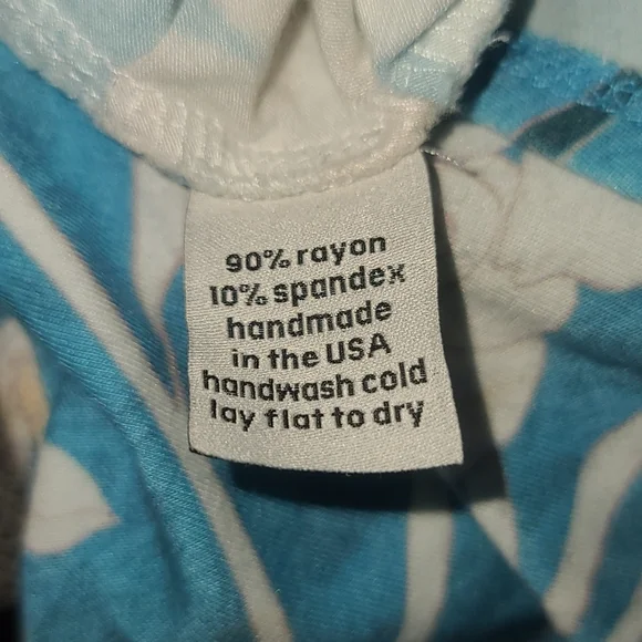 Novella Royale Evie skirt aqua lilies S blue floral bodycon pencil shirred - Picture 13 of 16